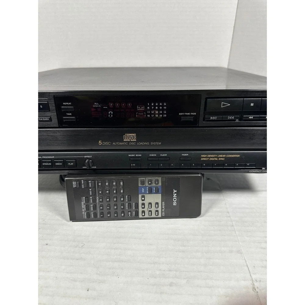Sony CDP-C615 5-Disc Carousel Player Changer with Remote DSP Japan‎ PARTS ONLY